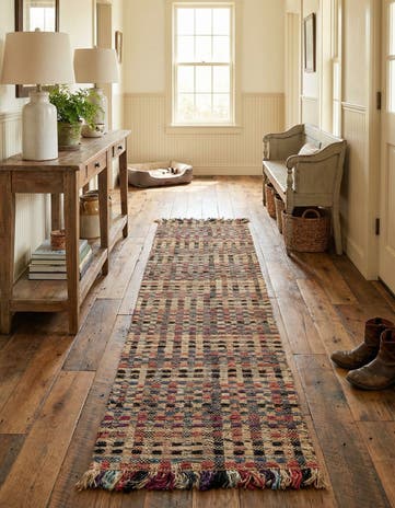 2' 7 x 12' Hand Woven Chunky Jute Runner Rug