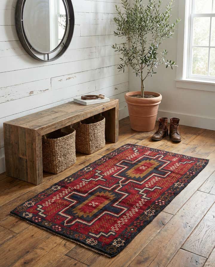 2' 10 x 4' 6 Hand Knotted Balouch Persian Wool Rug