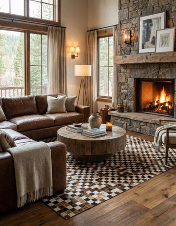 5' 1 x 7' 11 Cowhide Stocks Rug