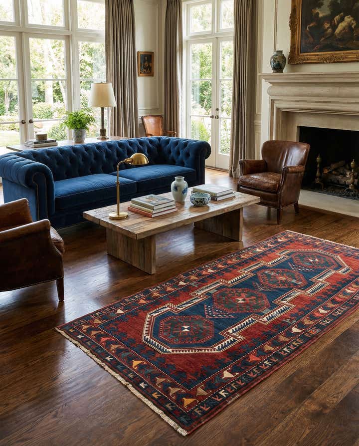 4' 2 x 8' 4 Kazak Rug