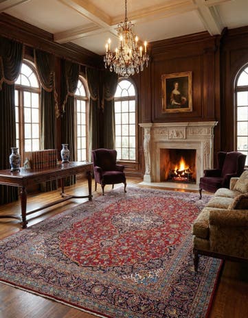 9' 10 x 13' 8 Kashan Rug