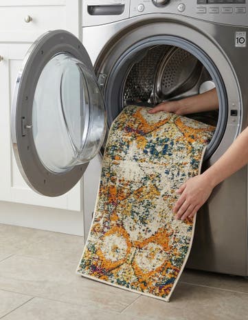 Beige Washable El Paso Runner Rug