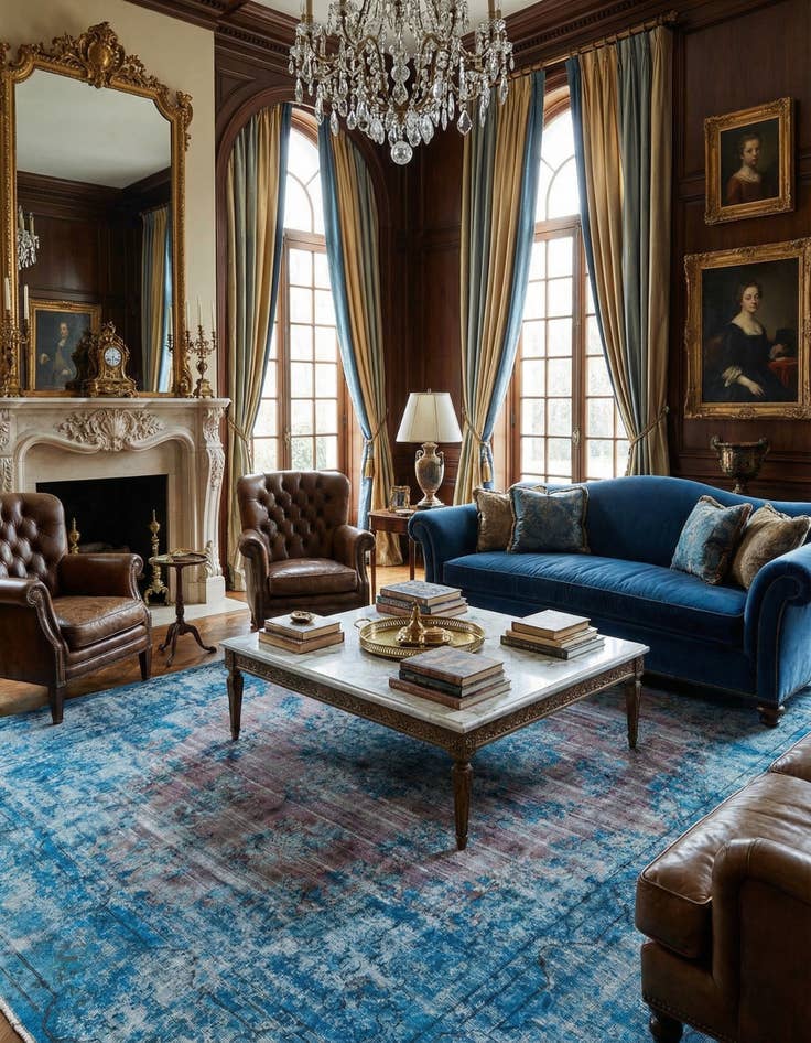 Detail image of 9' 9 x 13' Vintage Royal Wool Rug