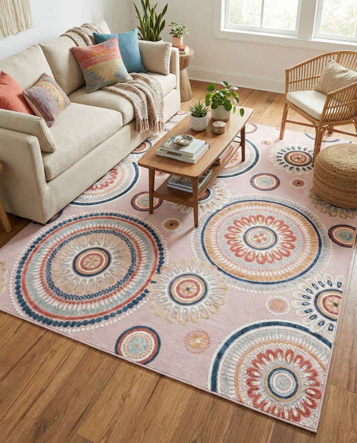 9' 9 x 12' Easy-Clean Botanical Indoor / Outdoor Rug