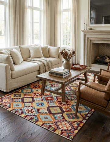 6' 4 x 10' 1 Hand Knotted Darya Wool Rug