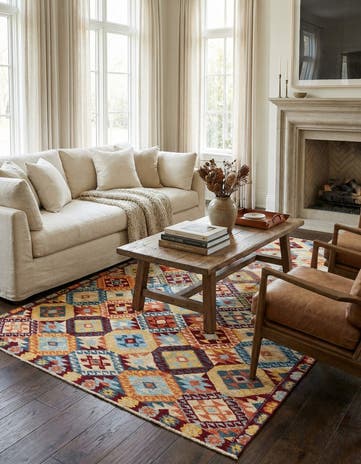 6' 4 x 10' 1 Hand Knotted Darya Wool Rug
