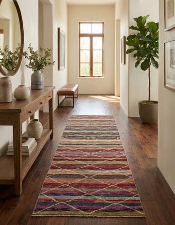 4' 1 x 12' 4 Hand Knotted Darya Wool Runner Rug