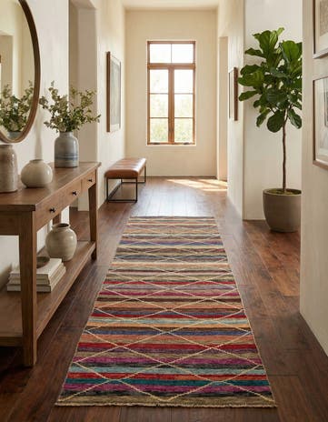 4' 1 x 12' 4 Hand Knotted Darya Wool Runner Rug