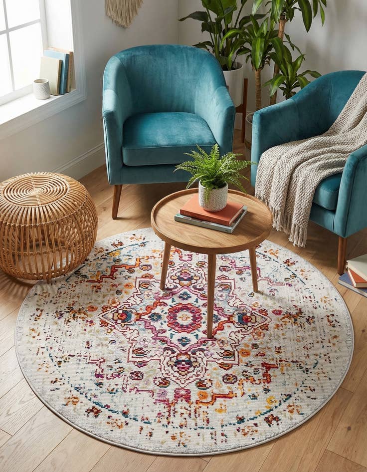 Detail image of 4' x 4' Amulet Round Rug