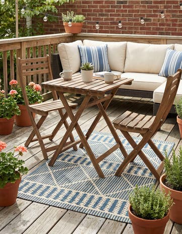 2' x 3' Easy-Clean Trellis Indoor / Outdoor Rug