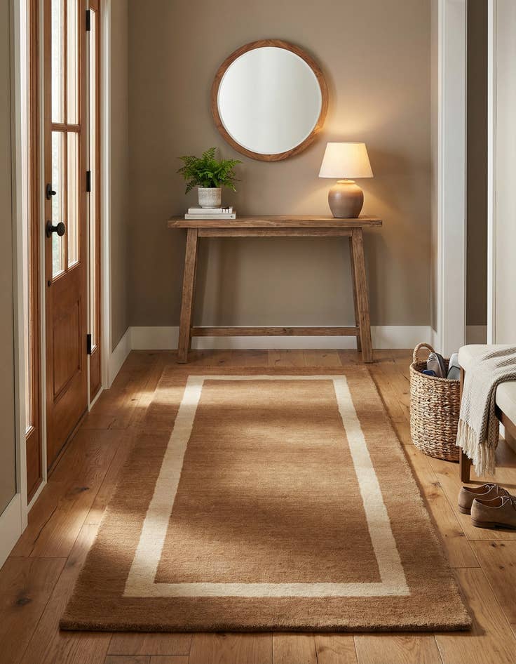 Detail image of  2' x 4' 1 Jill Zarin Border Wool Runner Rug