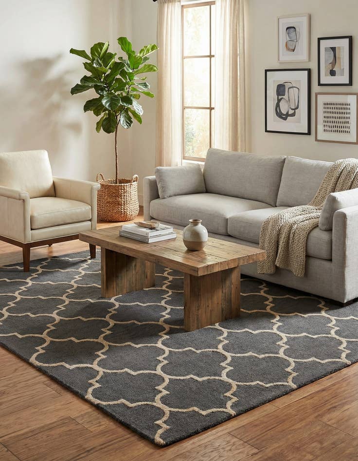 Detail image of 5' x 8' Luna Wool Rug