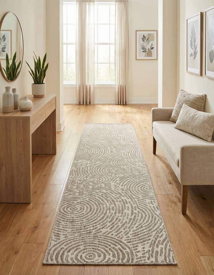 Detail image of 2' 7 x 12' Easy-Clean Modern Indoor / Outdoor Runner Rug