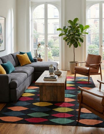 5' 8 x 7' 10 Hand Woven Kilim Modern Wool Rug