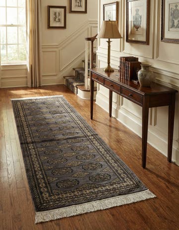 2' 7 x 7' 11 Hand Knotted Bokhara Oriental Runner Rug