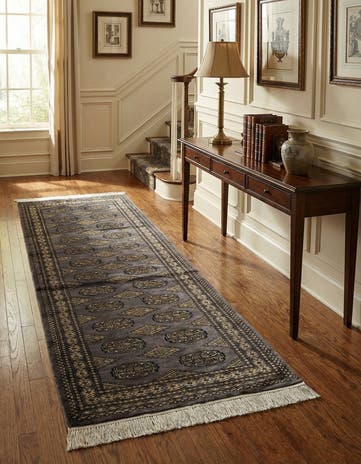 2' 7 x 7' 11 Hand Knotted Bokhara Oriental Runner Rug