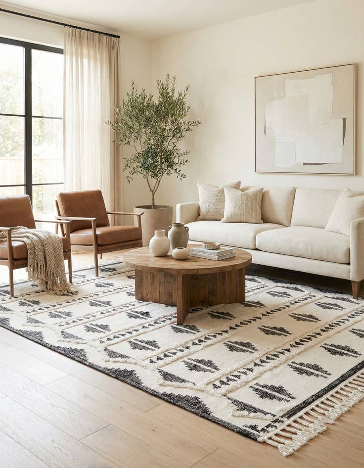 Detail image of  10' x 14' 1  Hand Woven Arizona Wool Rug