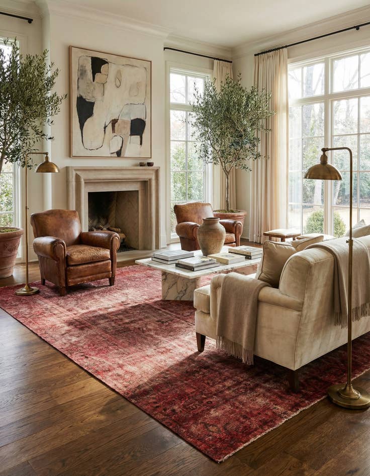 Detail image of  7' 8 x 12' 6  Hand Knotted Ultra Vintage Persian Wool Rug