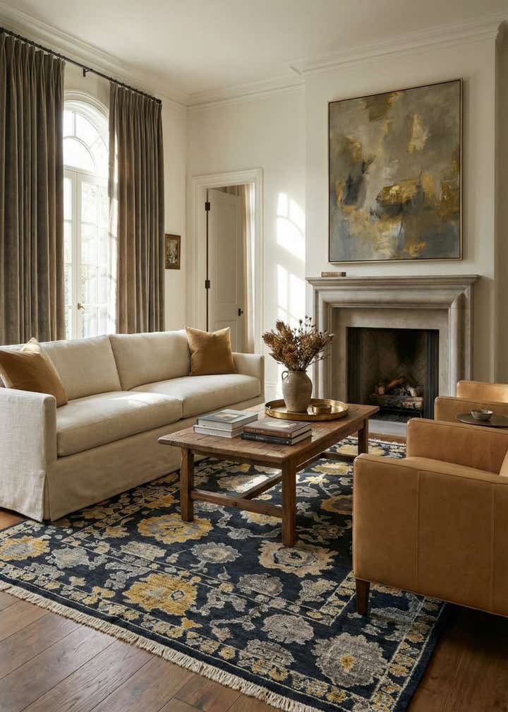 8' x 11' Hand Knotted Oushak Wool Rug