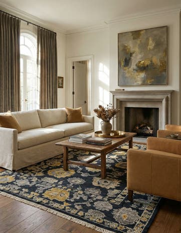 8' x 11' Hand Knotted Oushak Wool Rug
