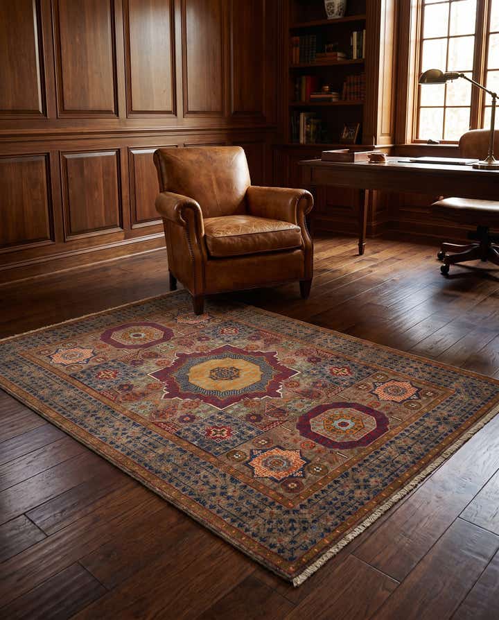 4' 1 x 6' Hand Knotted Mamluk Ziegler Rug