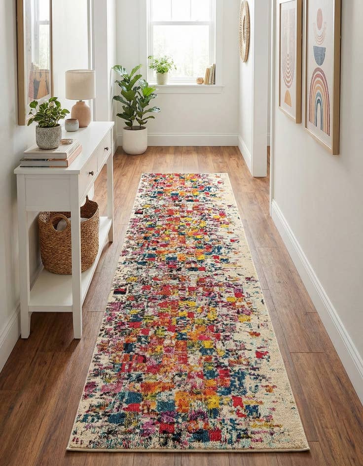 Detail image of 2' 7 x 10'  Washable Casablanca Runner Rug