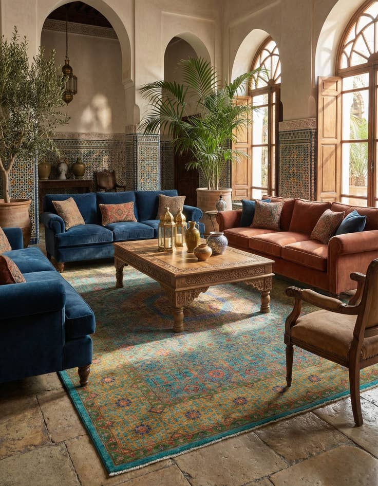 Detail image of 5' 10 x 7' 9 Mamluk Wool Rug