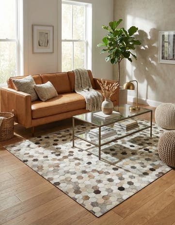 4' x 5' 11 Cowhide Stocks Rug