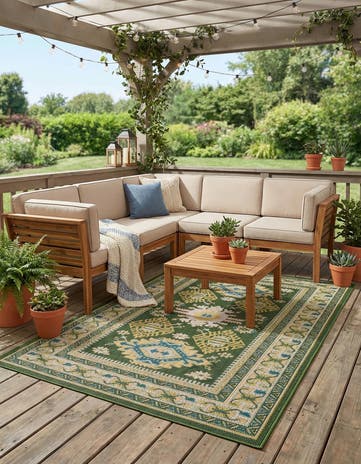 5' 3 x 8' Easy-Clean Baja Indoor / Outdoor Rug