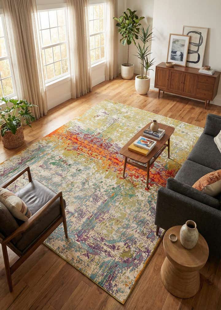 10' x 14' Easy-Clean Modern Indoor / Outdoor Rug