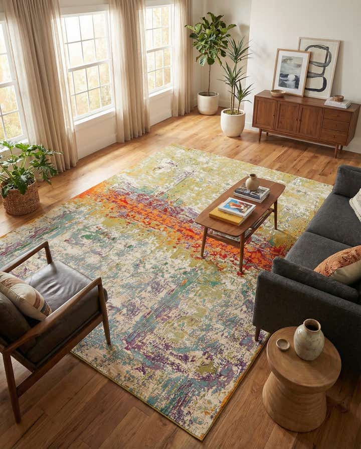 10' x 14' Easy-Clean Modern Indoor / Outdoor Rug