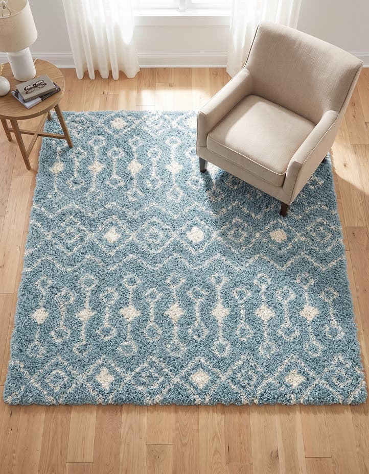 6' x 6' Moroccan Trellis Shag S...