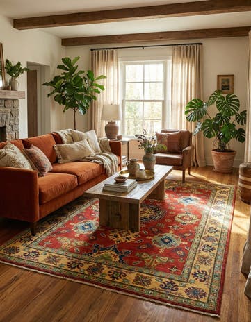 5' 2 x 7' 2 Hand Knotted Kazak Rug