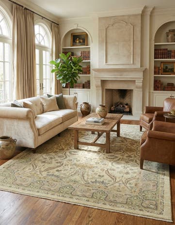 5' 6 x 7' 6 Hand Knotted Peshawar Ziegler Rug