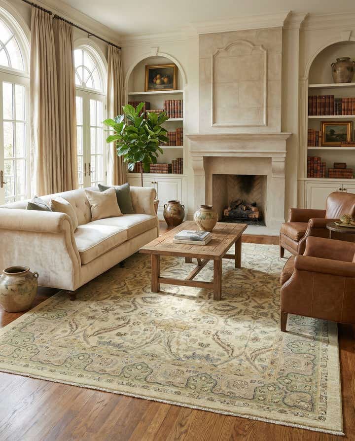 5' 6 x 7' 6 Hand Knotted Peshawar Ziegler Rug