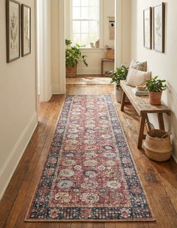 2' x 8' Washable Timeless Runner Rug