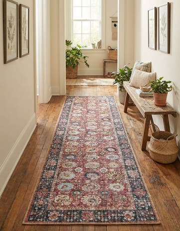 2' x 8' Washable Timeless Runner Rug