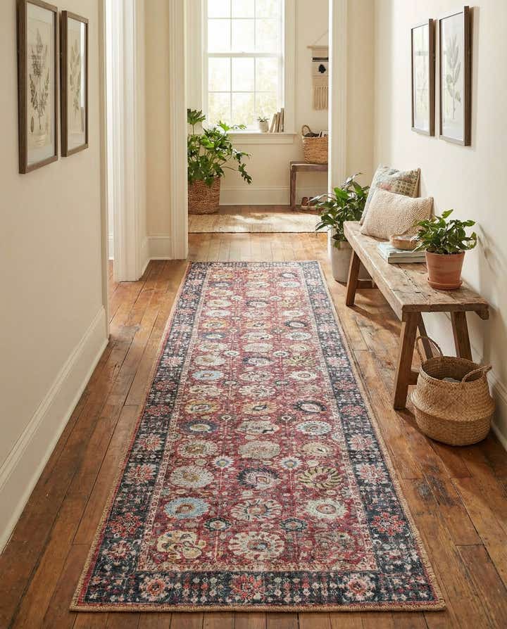 2' x 8' Washable Timeless Runner Rug