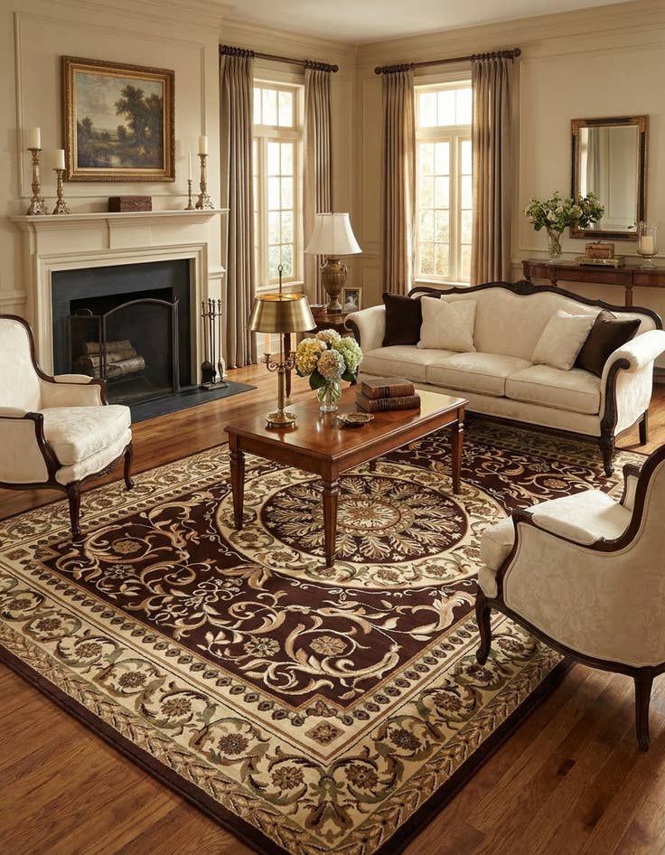 Detail image of 10' x 13' Classic Aubusson Rug