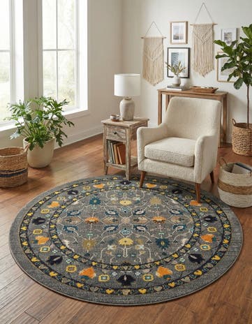 8' x 8' Washable Palazzo Round Rug