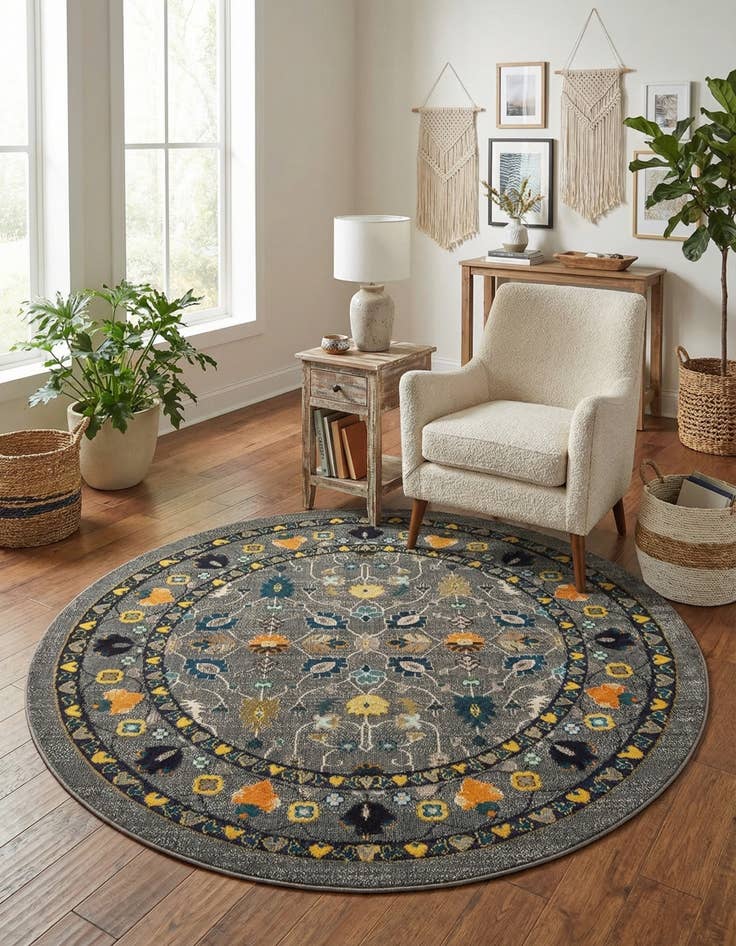 Detail image of 8' x 8'  Washable Palazzo Round Rug