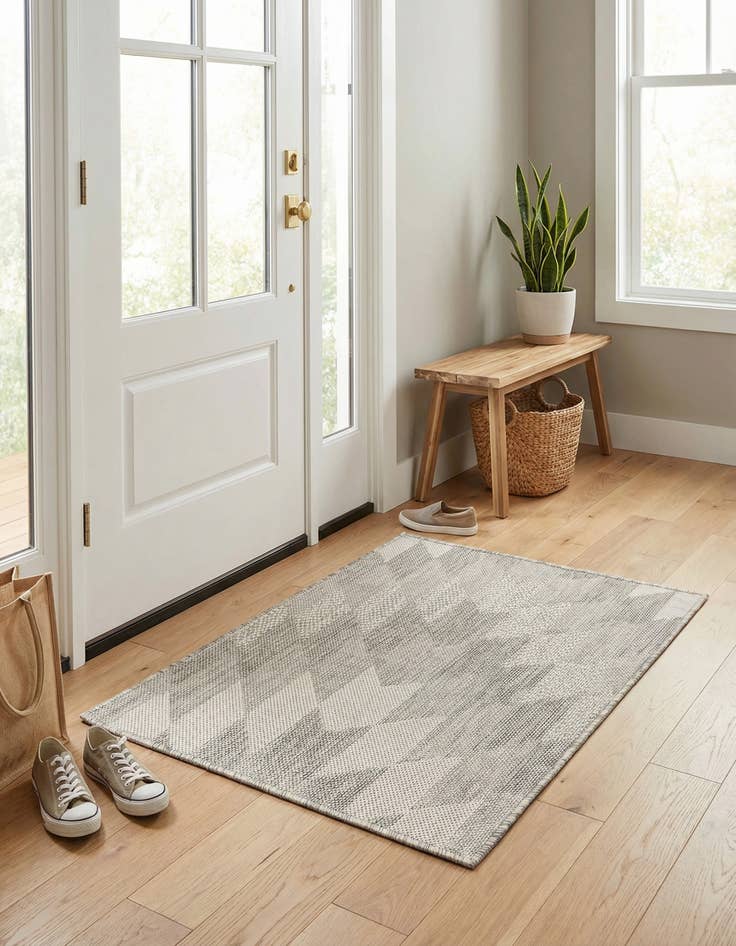 Detail image of 2' x 3'  Washable Modern Indoor / Outdoor Rug