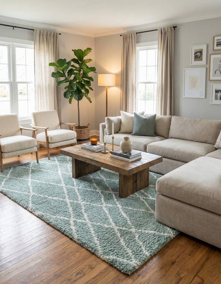 Detail image of  9' 10 x 13' Soft Touch Shag Rug