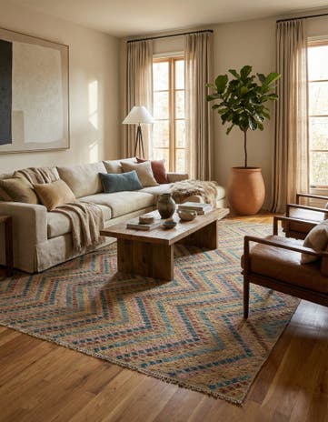 10' 3 x 12' 8 Hand Woven Kilim Modern Wool Rug