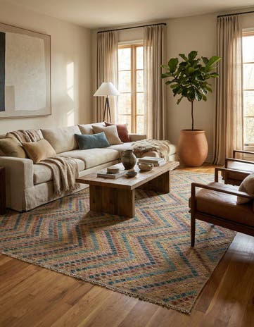 10' 3 x 12' 8 Hand Woven Kilim Modern Wool Rug