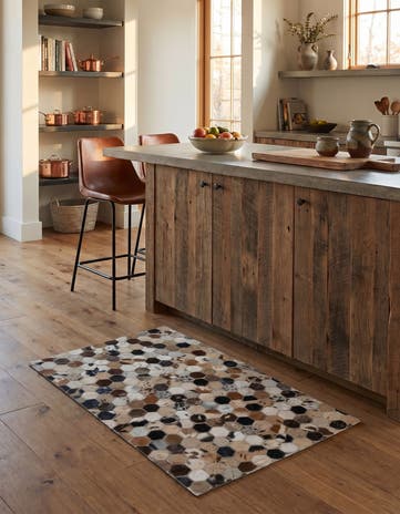 2' x 3' Cowhide Leather Rug