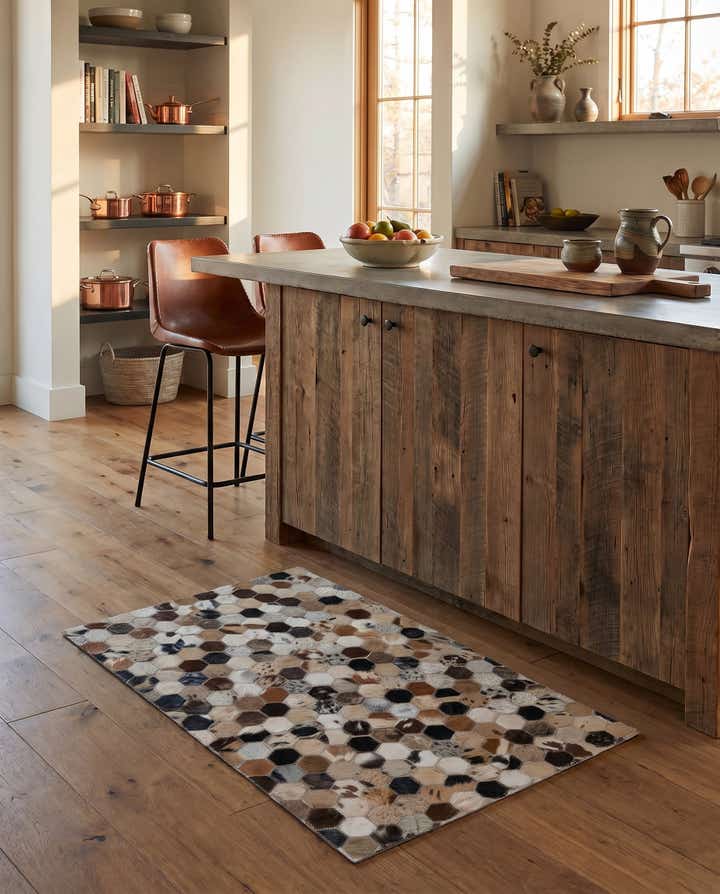 2' x 3' Cowhide Leather Rug
