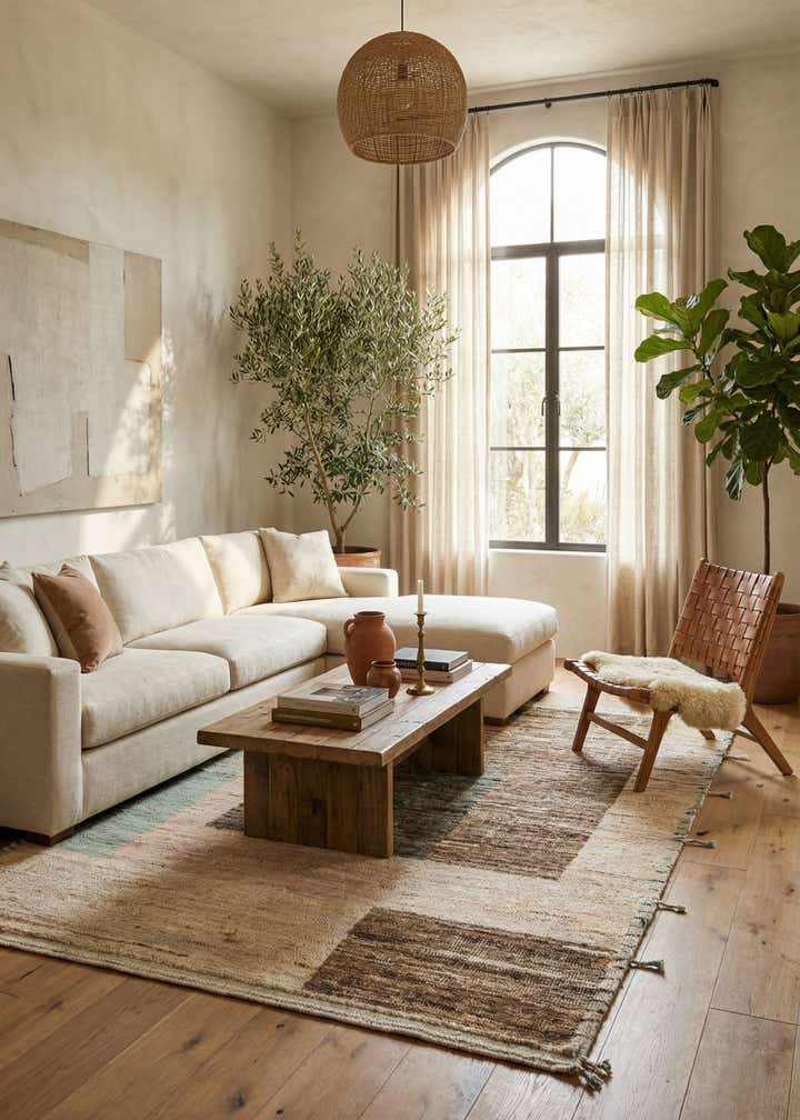 5' 4 x 7' 3 Hand Knotted Moroccan Wool Rug