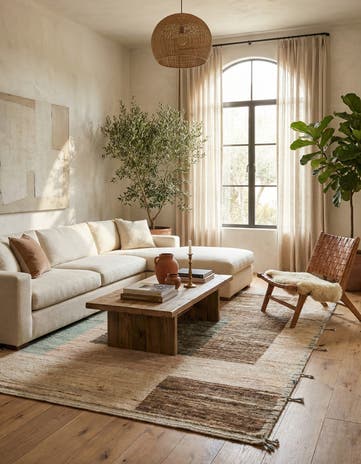 5' 4 x 7' 3 Hand Knotted Moroccan Wool Rug