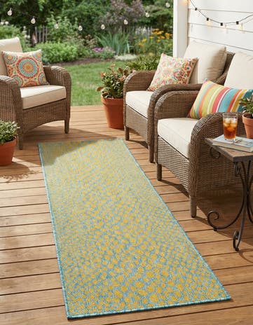 2' x 6' Easy-Clean Jill Zarin Cape Town Indoor / Outdoor Runner Rug